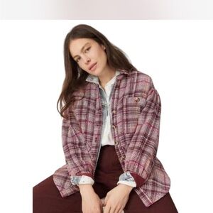 Anthropologie Hudson Oversized Button Down Jacket Small